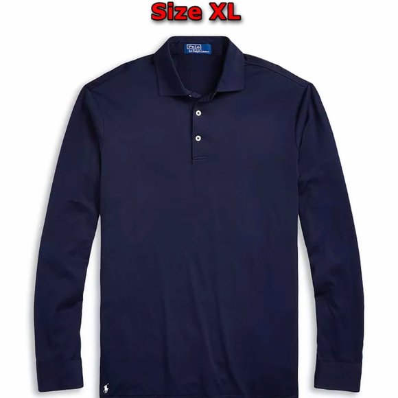 $168 Polo Ralph Lauren Size XL Color Aviator Navy Cotton Lisle Polo Shirt